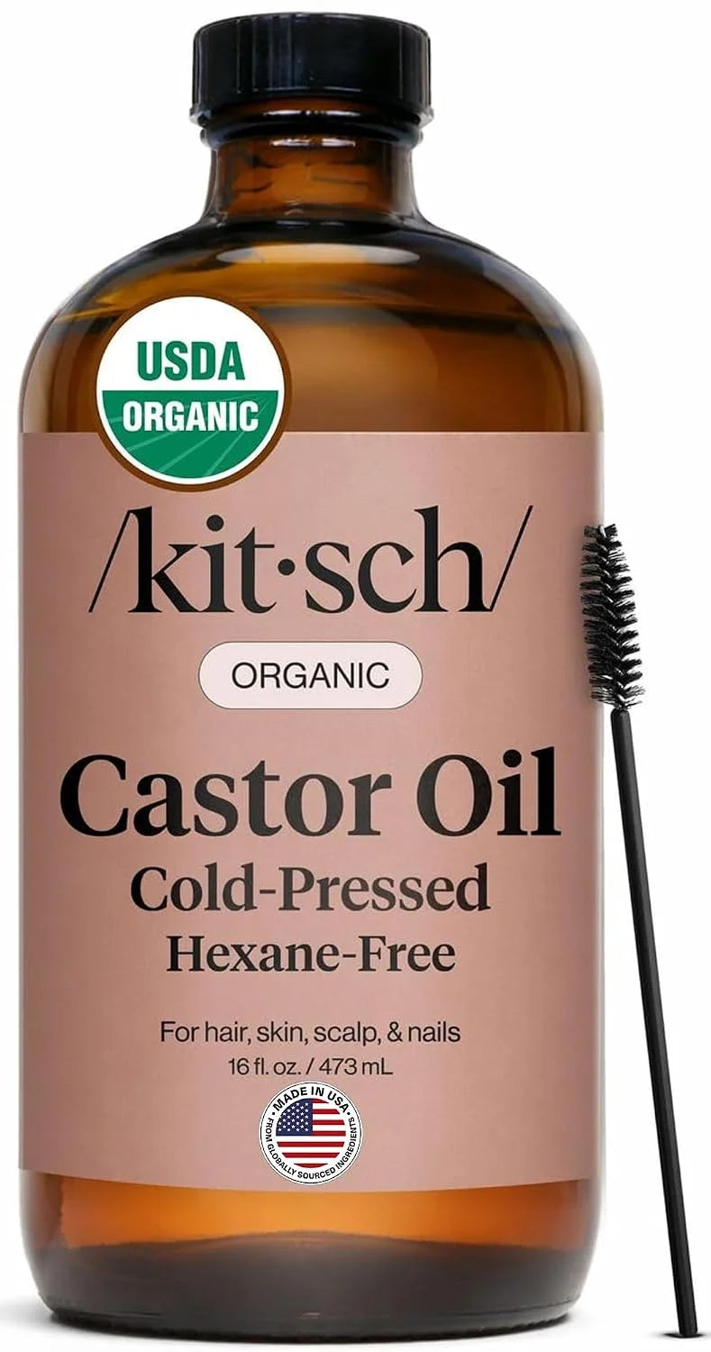 Kitsch 100% Pure Castor Oil Organic Cold Pressed - 2 oz