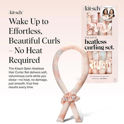 Kitsch Velvet Heatless Curls Overnight Set - Eucalyptus
