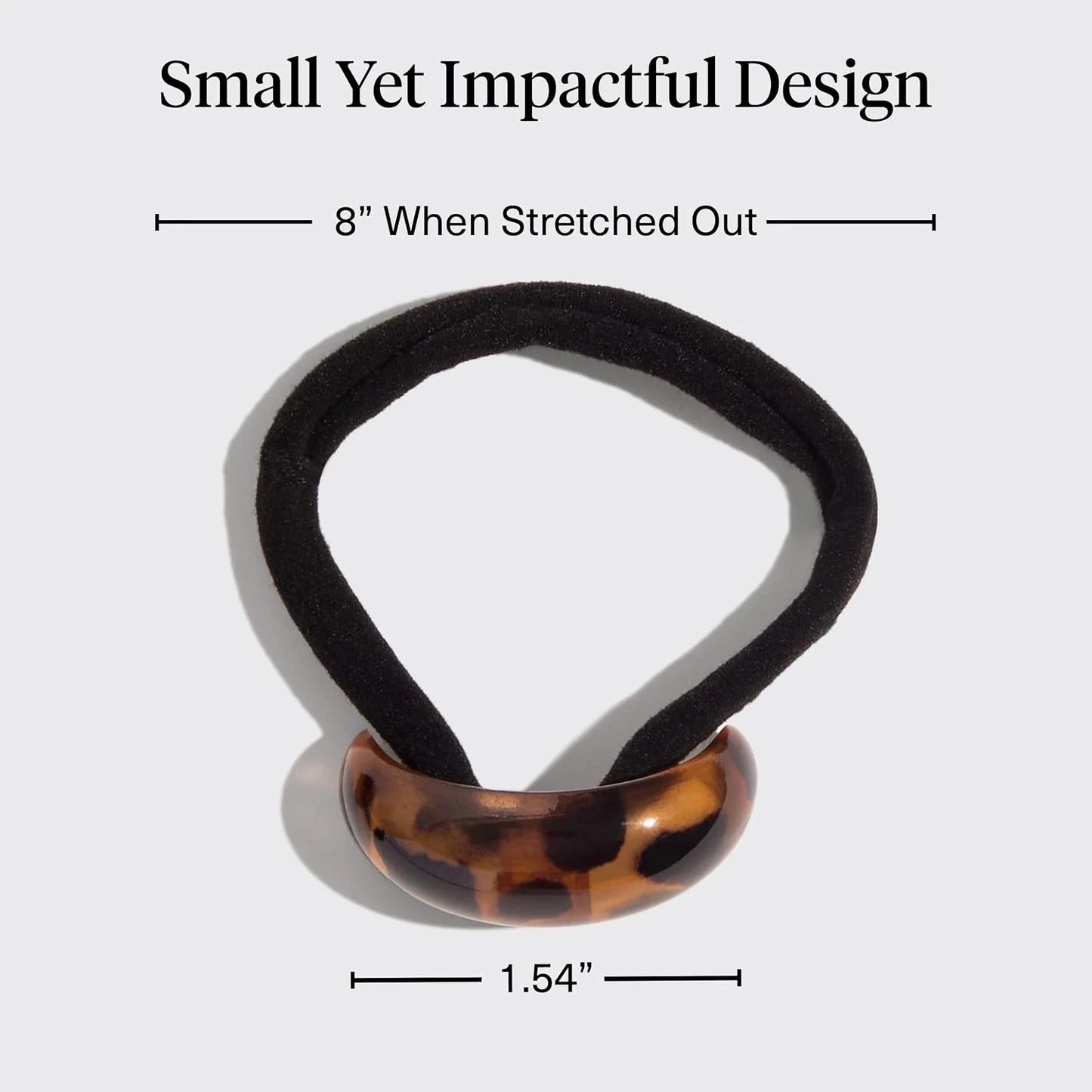 Kitsch Medium Hair Cuffs Hair Ties For Women - Black and Tort, 2pcs