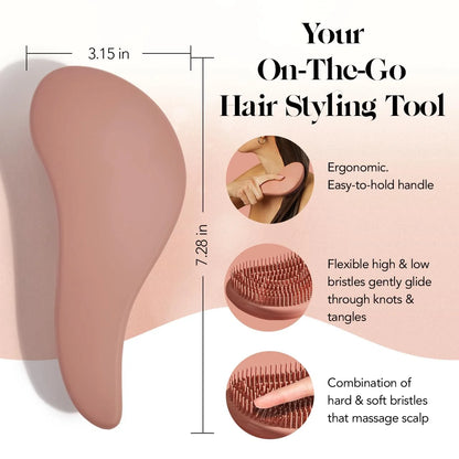 Kitsch Detangle Brush – Gentle Curly Hair Brush All Hair Types - Haze Blue