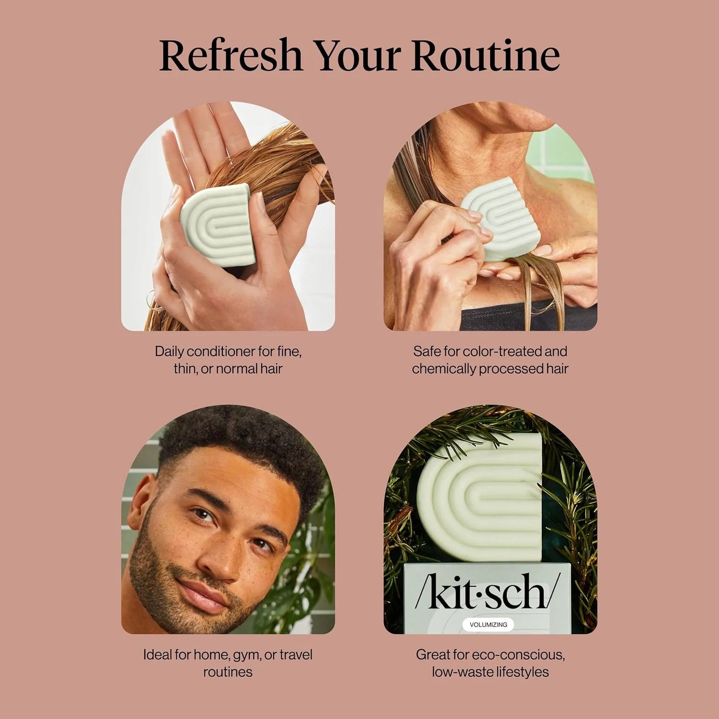 Kitsch Rosemary & Biotin Conditioner Bar Soap for Hair Growth - 3 oz