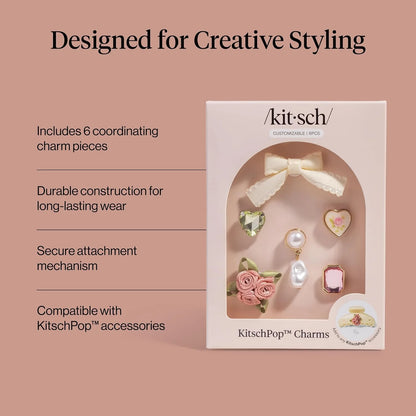 KitschPop™ Charm Sets - Vintage Emerald, 6pcs