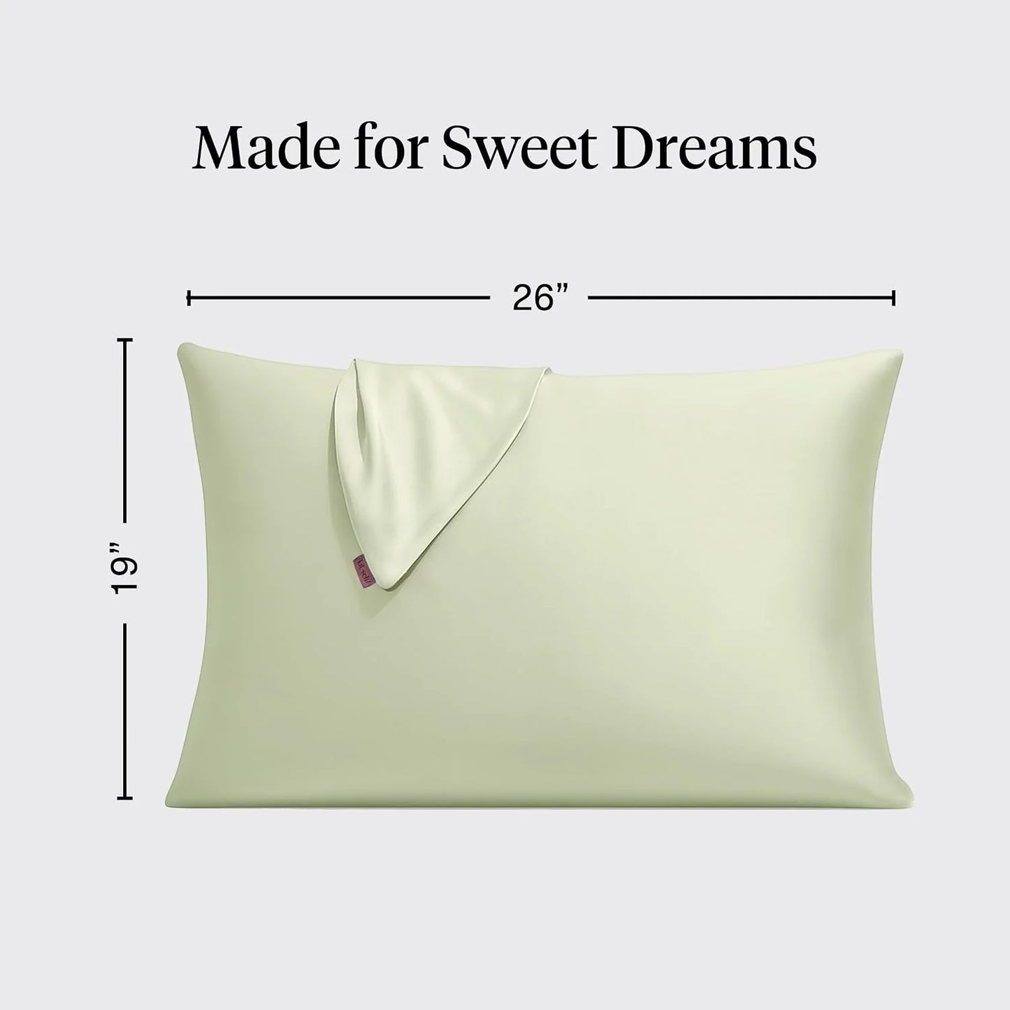 Kitsch Satin Pillowcase with Zipper - Standard Size, Haze Blue