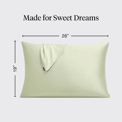 Kitsch Satin Pillowcase with Zipper - Standard Size, Haze Blue