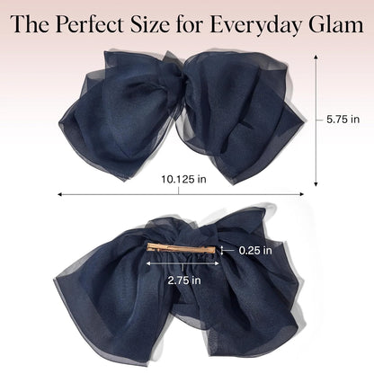 Kitsch Velvet Bow Hair Clip with Gemstone – Cute Hair Accessories, 1pc