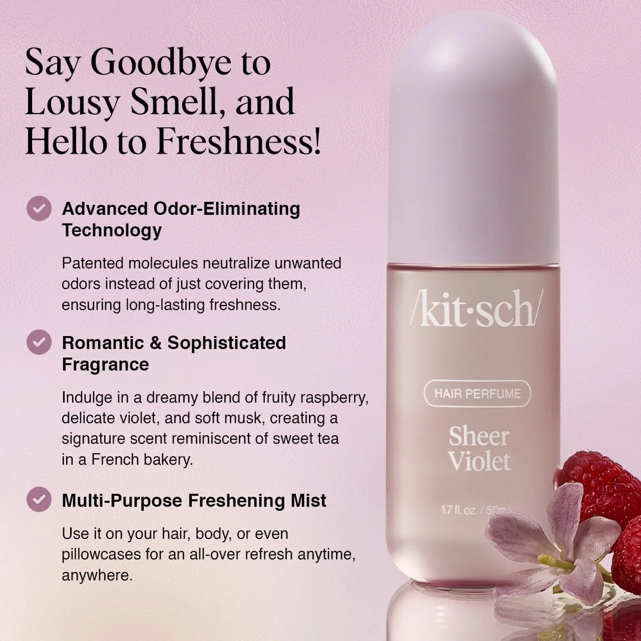 Kitsch Hair Perfume for Women – Hair Spray & Body Mist – Caramel Cream 50mL