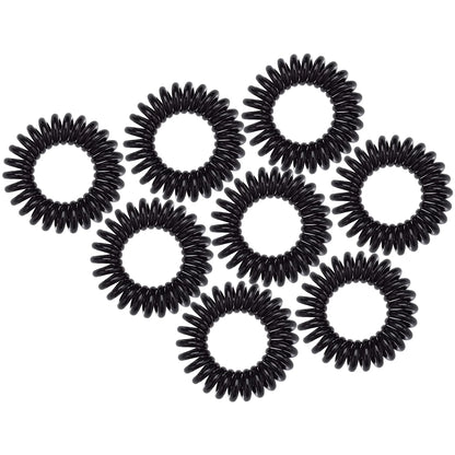 Kitsch Spiral Hair Ties for Women | Ponytail Holders - Brunette, 8 Pcs