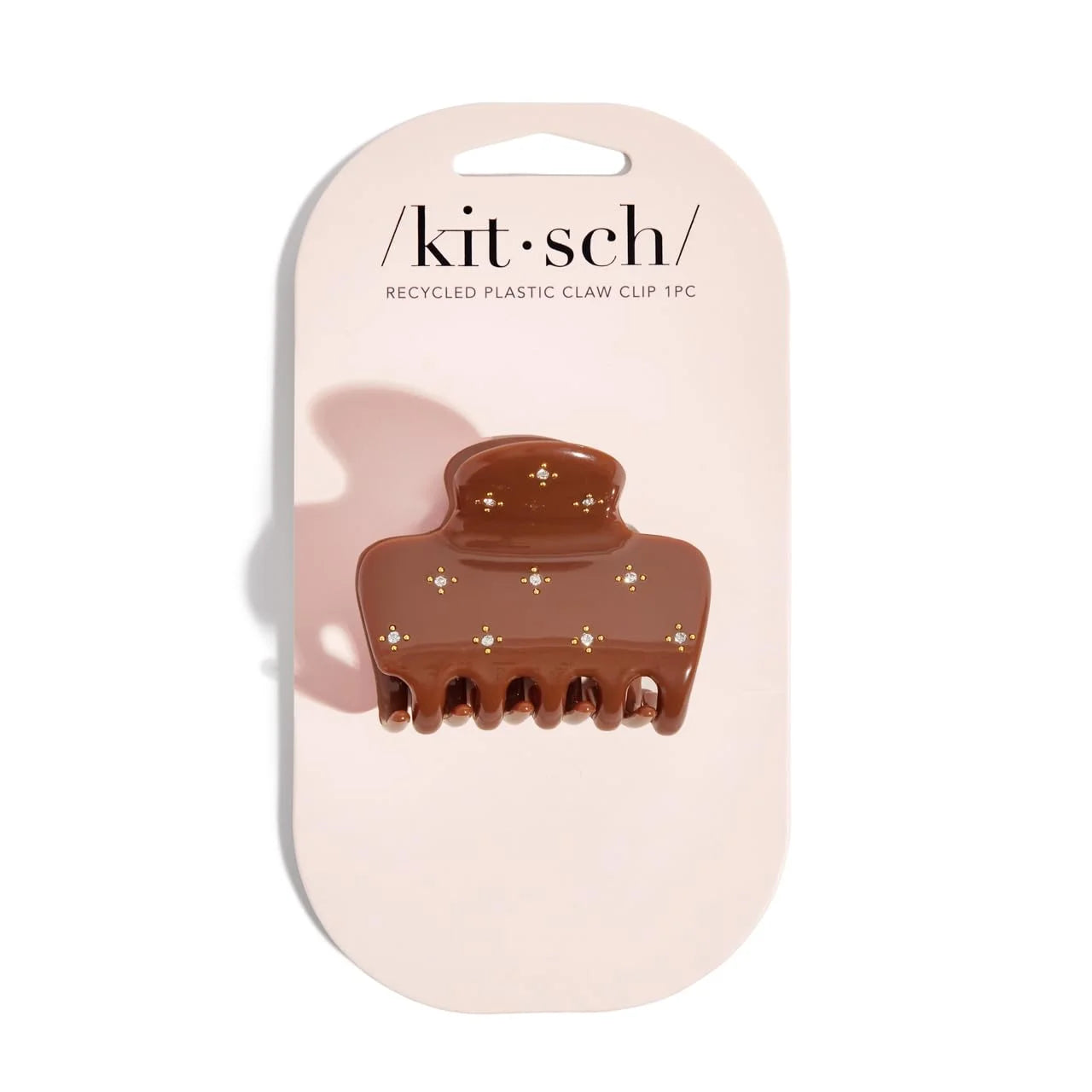 Kitsch Plastic Puffy Claw Clip - Hair Accessories For Women- Chocolate, 1pc