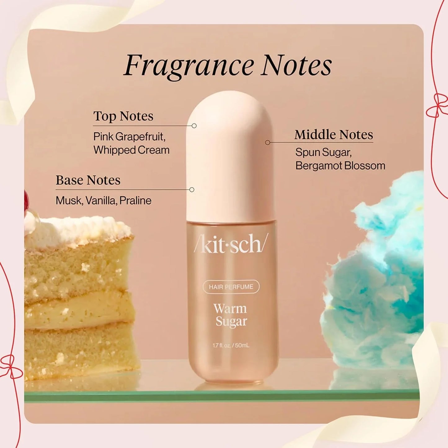 Kitsch Hair Perfume for Women – Hair Spray & Body Mist – Caramel Cream 50mL