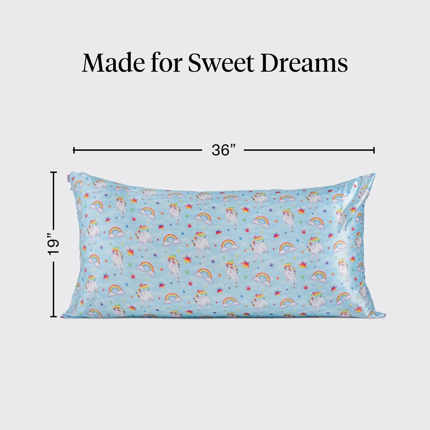 Lisa Frank x Kitsch Satin Pillowcase, Size 19x36 - Rainbow Leopard