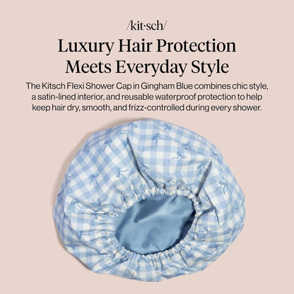 Kitsch Luxury Large Shower Cap for Women - Cherry Print