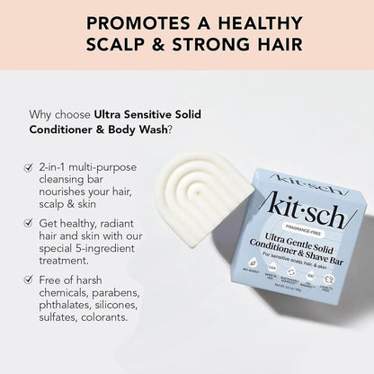 Kitsch Ultra Sensitive 2-in-1 Conditioner Bar & Shaving Soap - 3 oz