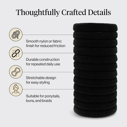 Kitsch Ribbed Hair Ties No Damage - Blush, 10pcs