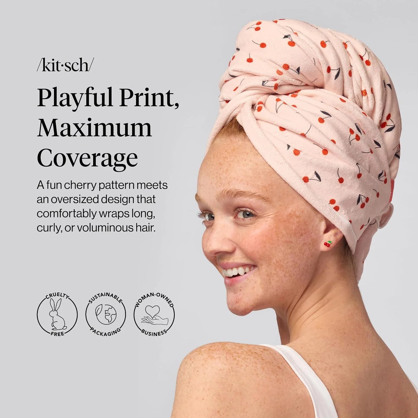 Kitsch XL Microfiber Hair Towel Wrap for Women