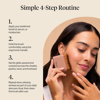 Kitsch Lymphatic Contour Face Brush - Facial Massage Brushes - Terracotta