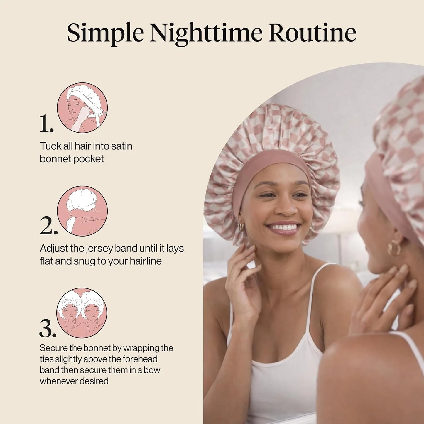Kitsch XL Satin Bonnet for Sleeping - Aura
