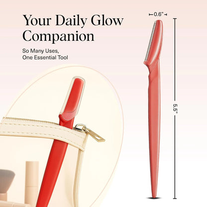 Kitsch Dermaplane Razor for Women Face – Terracotta, 6 pcs