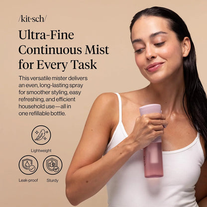Kitsch Large Continuous Spray Bottle for Hair – Haze Blue, 180ml