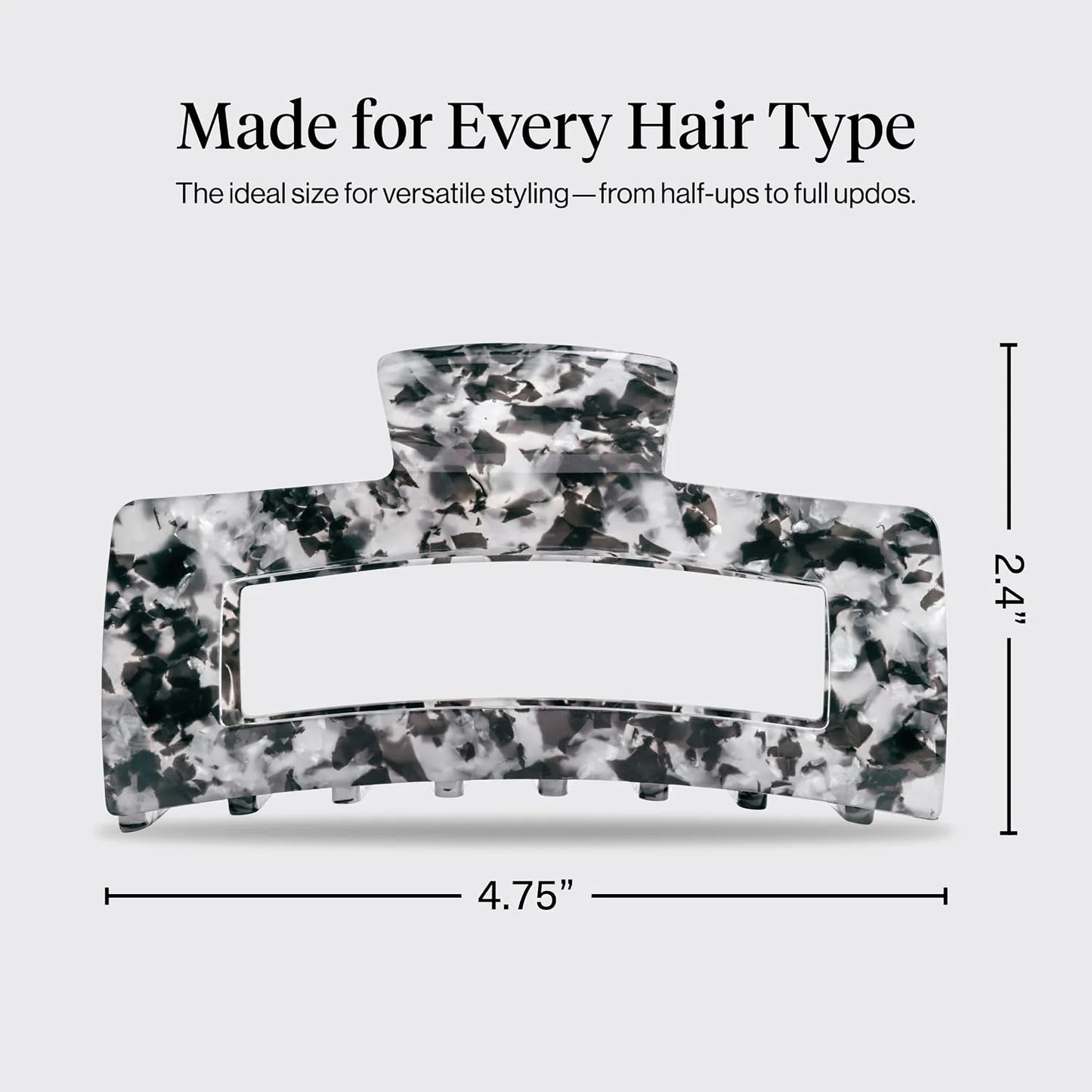 Kitsch Hair Clips For Women – Jumbo Claw Clip – Chocolate Marble, 1 pc