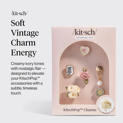 KitschPop™ Charm Sets - Vintage Emerald, 6pcs