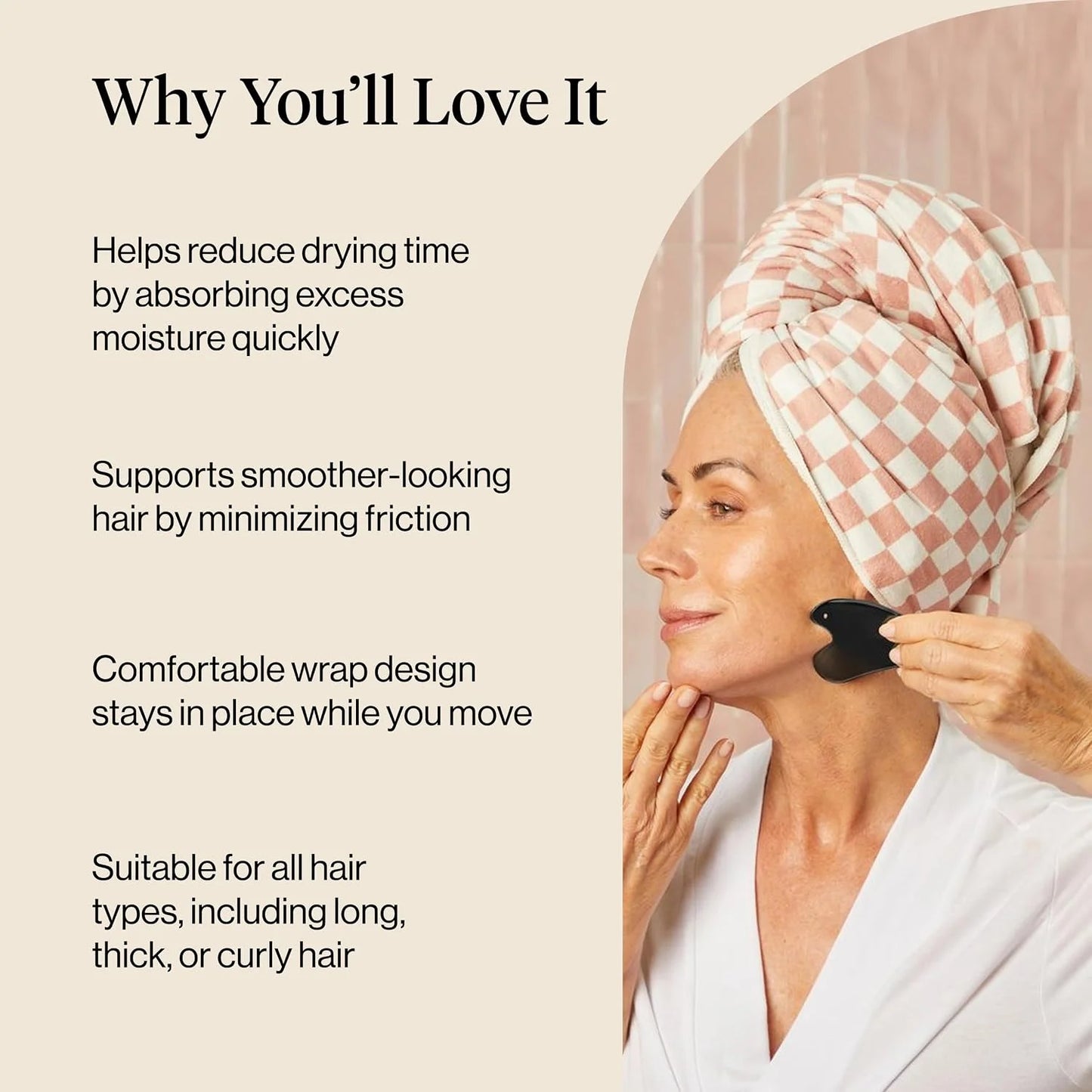 Kitsch XL Microfiber Hair Towel Wrap for Women