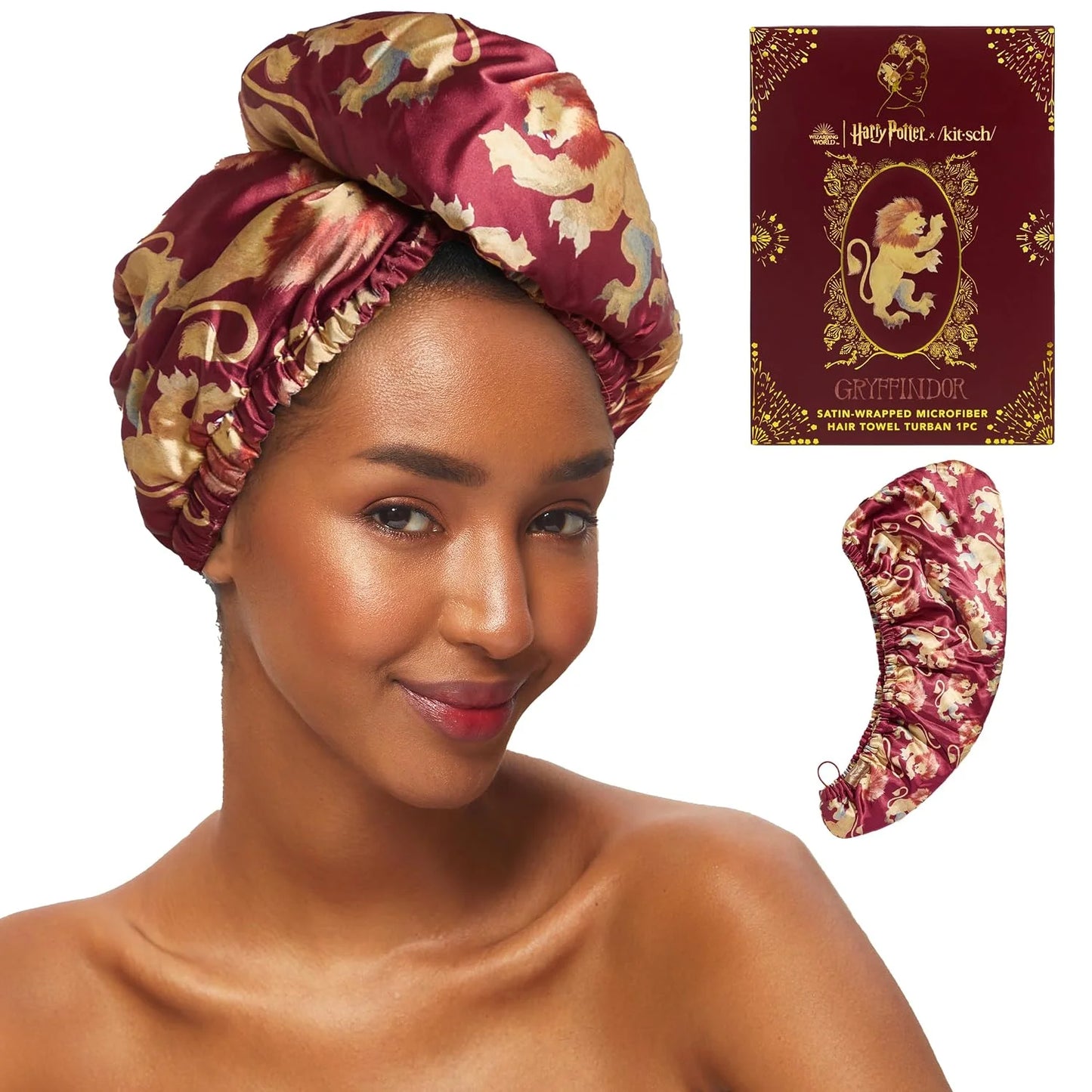 Kitsch x Harry Potter Microfiber Hair Towel Wrap for Women - Slytherin