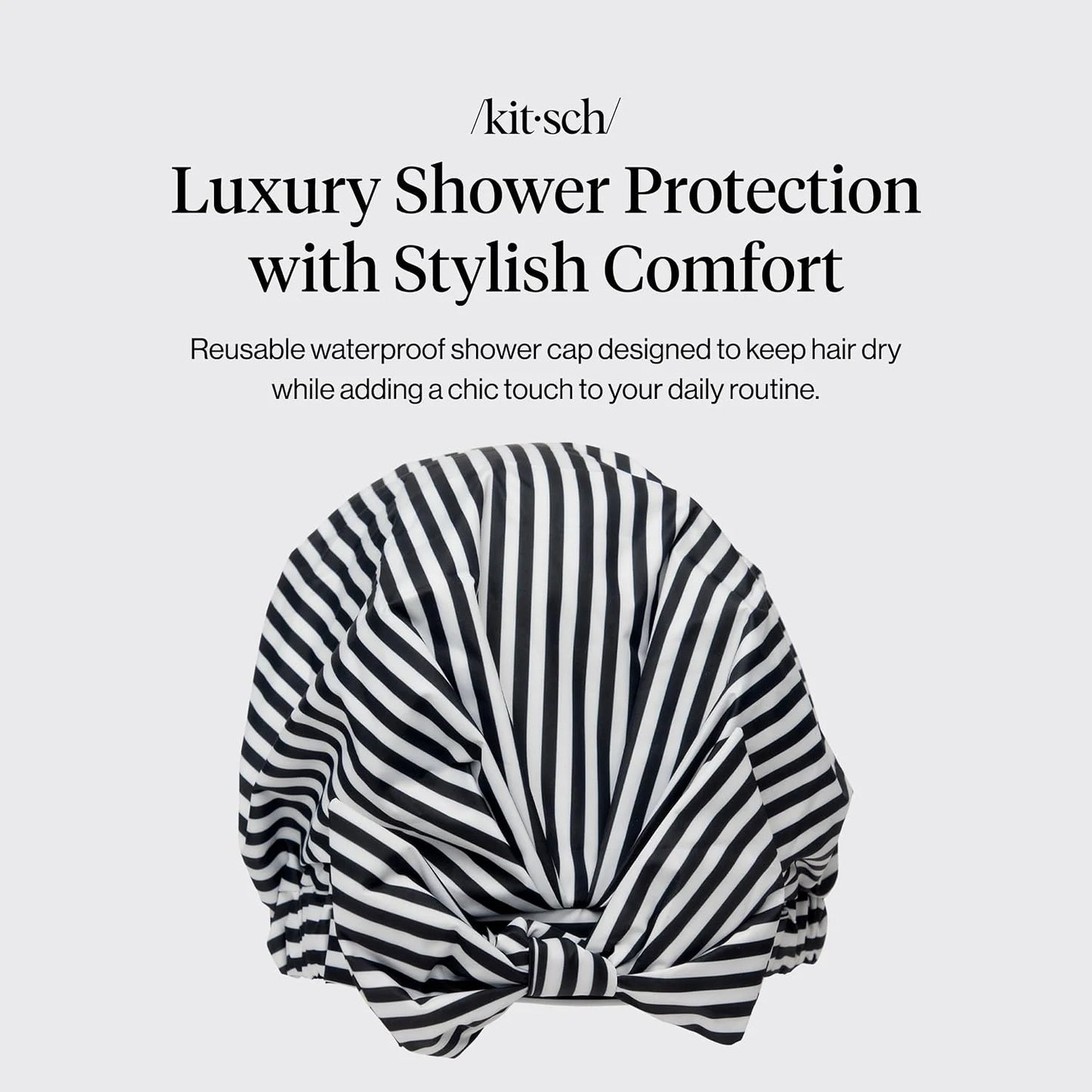 Kitsch Luxury Large Shower Cap for Women - Cherry Print