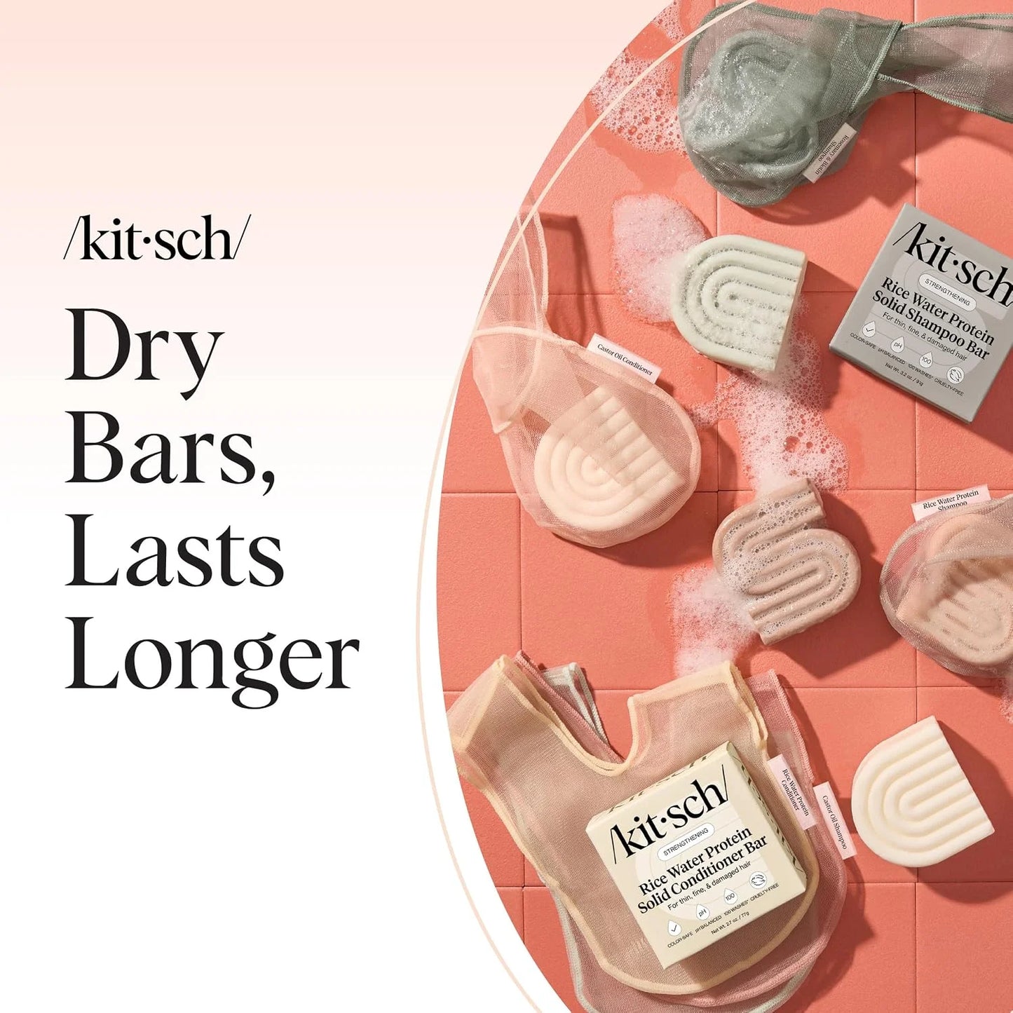 Kitsch Soap Saver Bag – Patented Mesh Bag Soap Holder with Tag Identifier