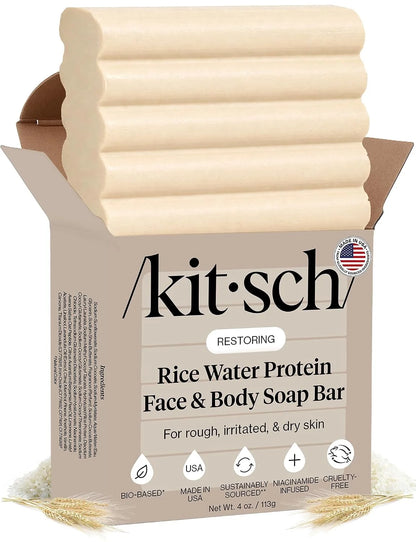 Kitsch Charcoal Soap Body Wash Bar for Cleansing – Made in USA, 4 oz