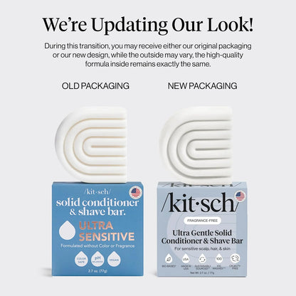 Kitsch Ultra Sensitive 2-in-1 Conditioner Bar & Shaving Soap - 3 oz