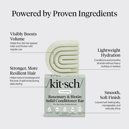 Kitsch Rosemary & Biotin Conditioner Bar Soap for Hair Growth - 3 oz