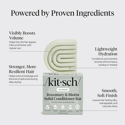 Kitsch Rosemary & Biotin Conditioner Bar Soap for Hair Growth - 3 oz
