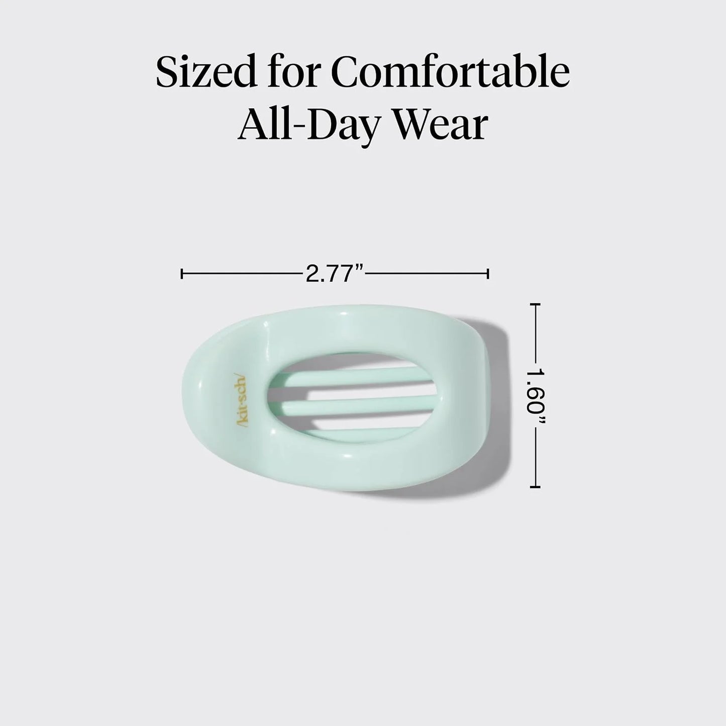 Kitsch Small Flat Claw Clip for Women - Sage Leaf, 1pc