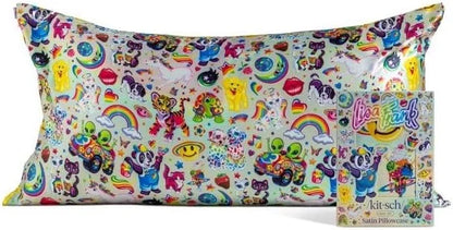 Lisa Frank x Kitsch Satin Pillowcase, Size 19x36 - Rainbow Leopard