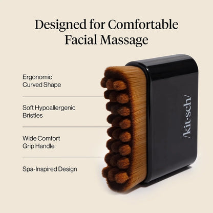 Kitsch Lymphatic Contour Face Brush - Facial Massage Brushes - Terracotta