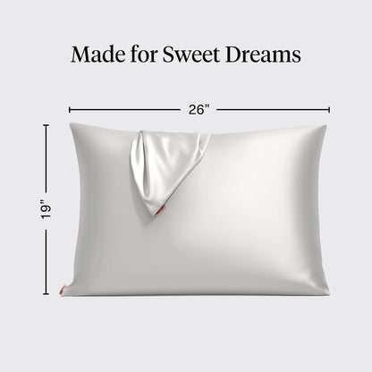 Kitsch Satin Pillowcase with Zipper - Standard Size, Haze Blue
