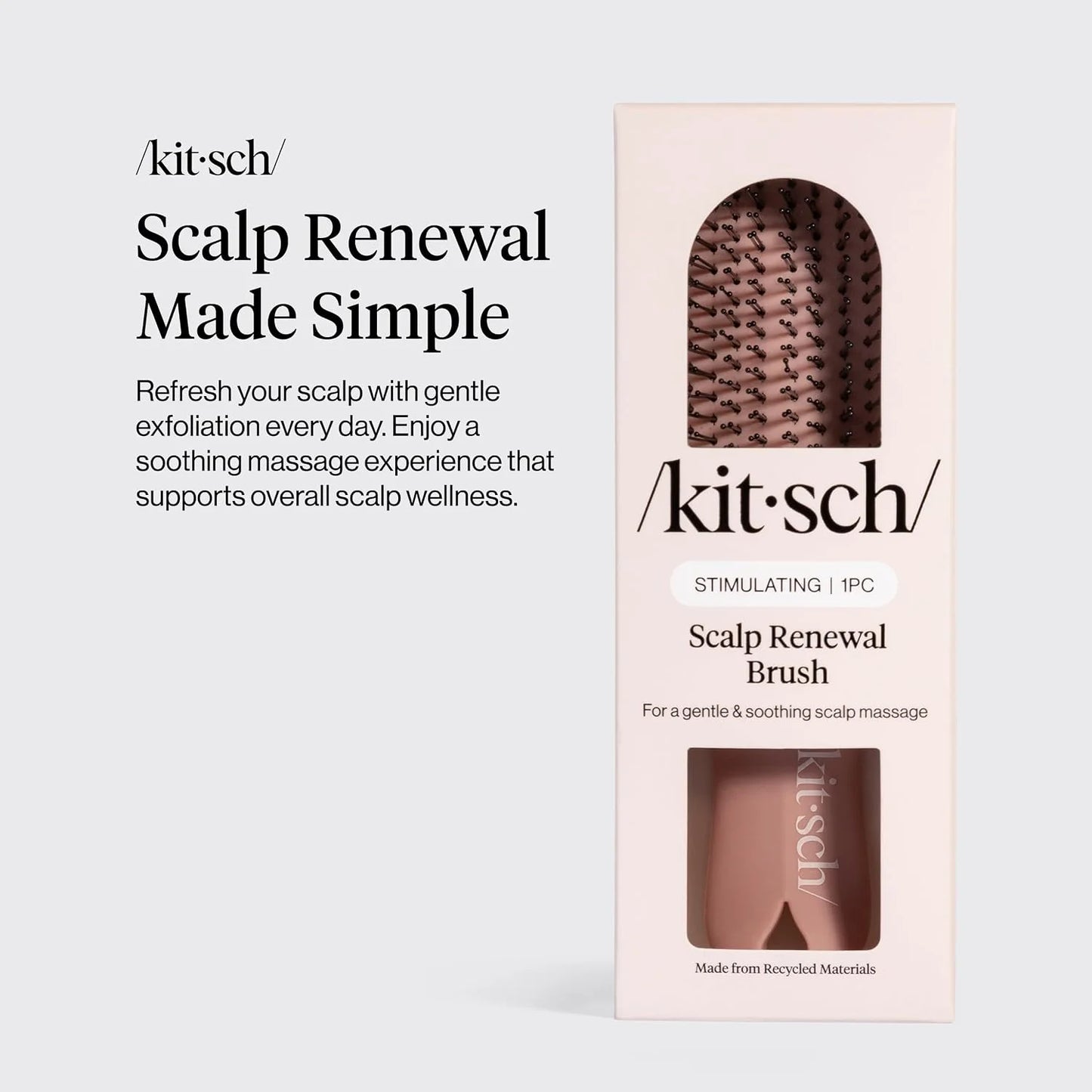 Kitsch Scalp Renewal Brush - Hairbrush Scalp Massager - Black