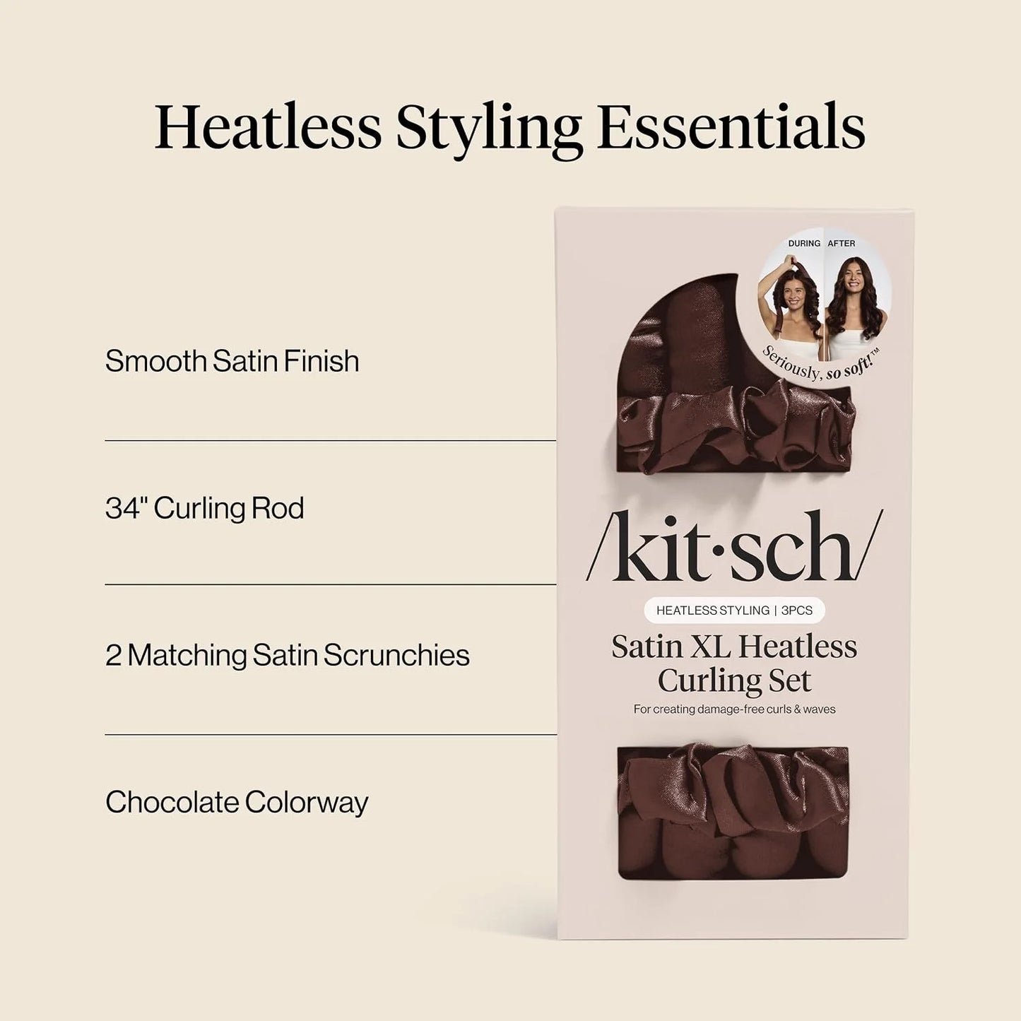 Kitsch Velvet Heatless Curls Overnight Set - Eucalyptus