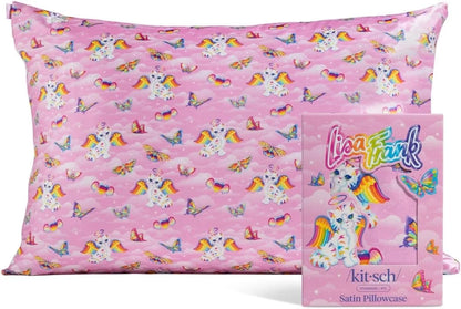 Lisa Frank x Kitsch Satin Pillowcase, Size 19x36 - Rainbow Leopard