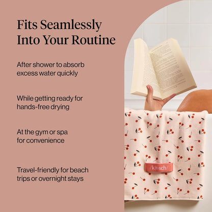 Kitsch XL Microfiber Hair Towel Wrap for Women