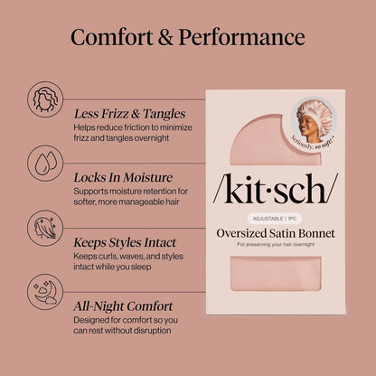 Kitsch XL Satin Bonnet for Sleeping - Aura