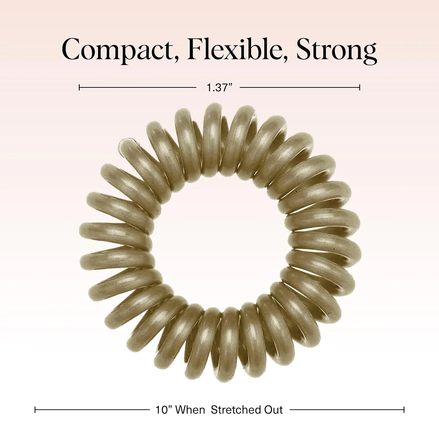 Kitsch Spiral Hair Ties for Women | Ponytail Holders - Brunette, 8 Pcs
