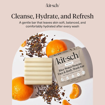 Kitsch Charcoal Soap Body Wash Bar for Cleansing – Made in USA, 4 oz