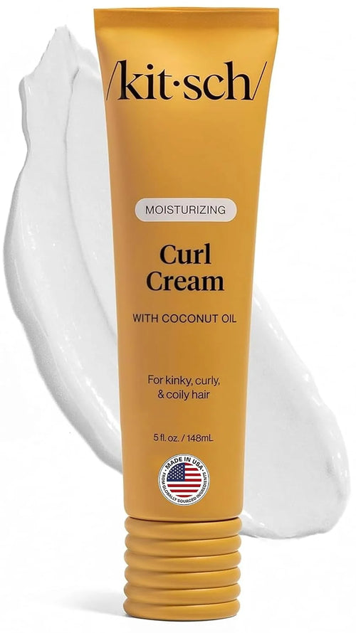 Kitsch Moisturizing Curl Cream for Curly, Wavy Hair – 5oz