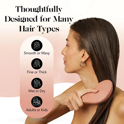 Kitsch Detangle Brush – Gentle Curly Hair Brush All Hair Types - Haze Blue