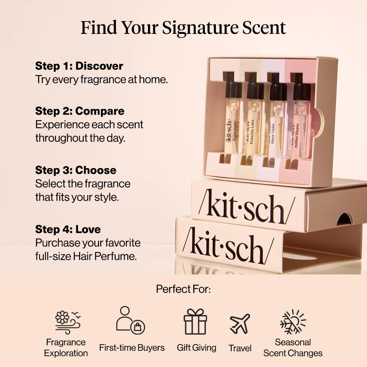 Kitsch Hair Perfume for Women – Hair Spray & Body Mist – Caramel Cream 50mL