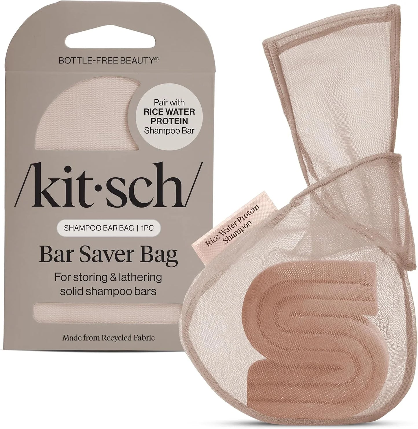Kitsch Soap Saver Bag – Patented Mesh Bag Soap Holder with Tag Identifier