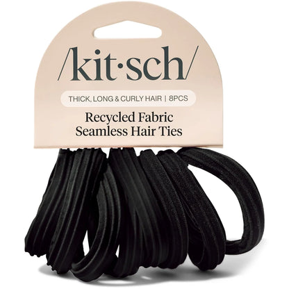 Kitsch Ribbed Hair Ties No Damage - Blush, 10pcs