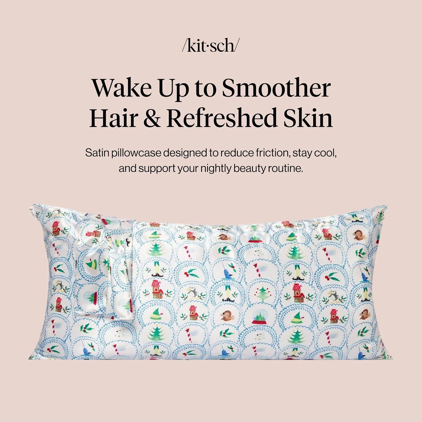 Lisa Frank x Kitsch Satin Pillowcase, Size 19x36 - Rainbow Leopard