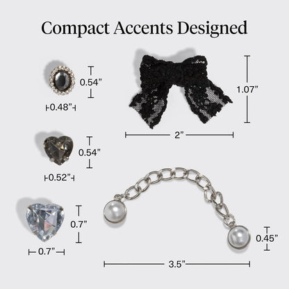 KitschPop™ Charm Sets - Vintage Emerald, 6pcs